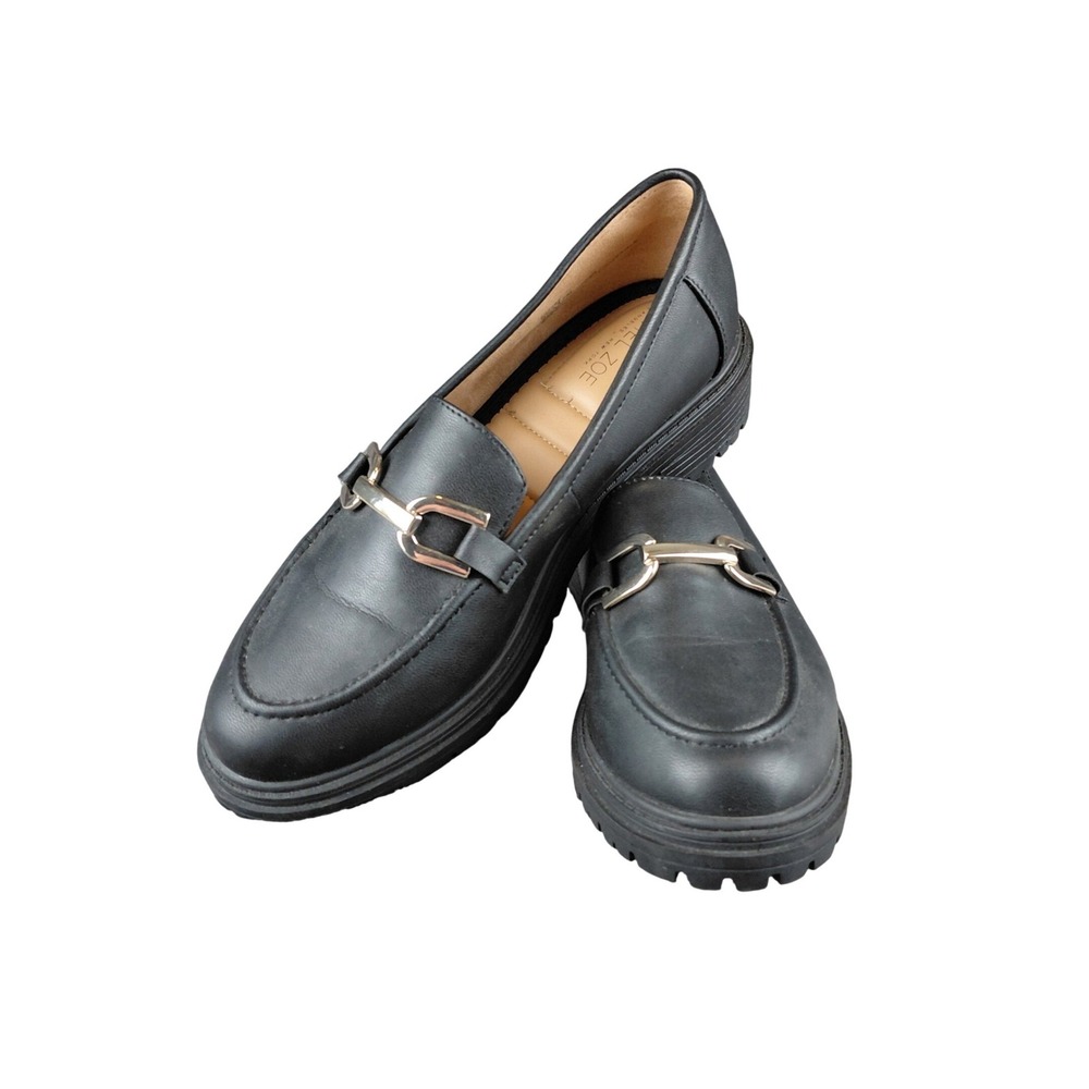 Rachel Zoe Black Leather Horsebit Loafers